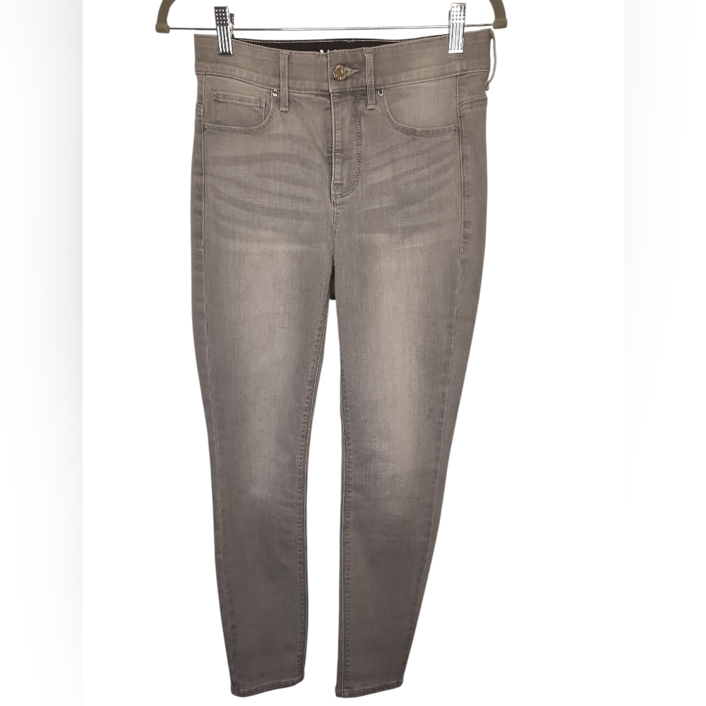 White House Black Market Women's Mist Gray Skinny Jeans Modern Fit Size 25